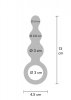 ToyJoy Buttocks The Stuffer 3-Balls Metallic Silicone Plug